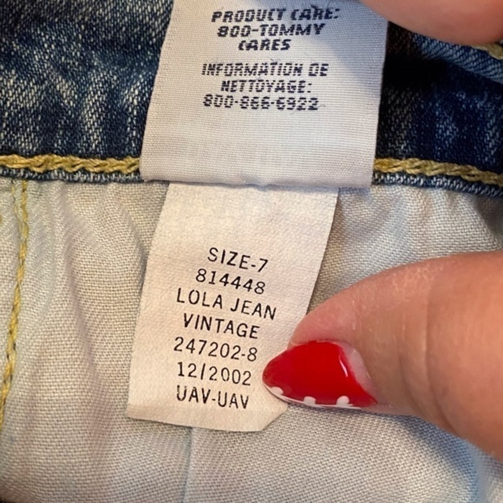 Tommy Hilfiger Lola Vintage Jeans Size 27 Flag Logo - Picture 5 of 10